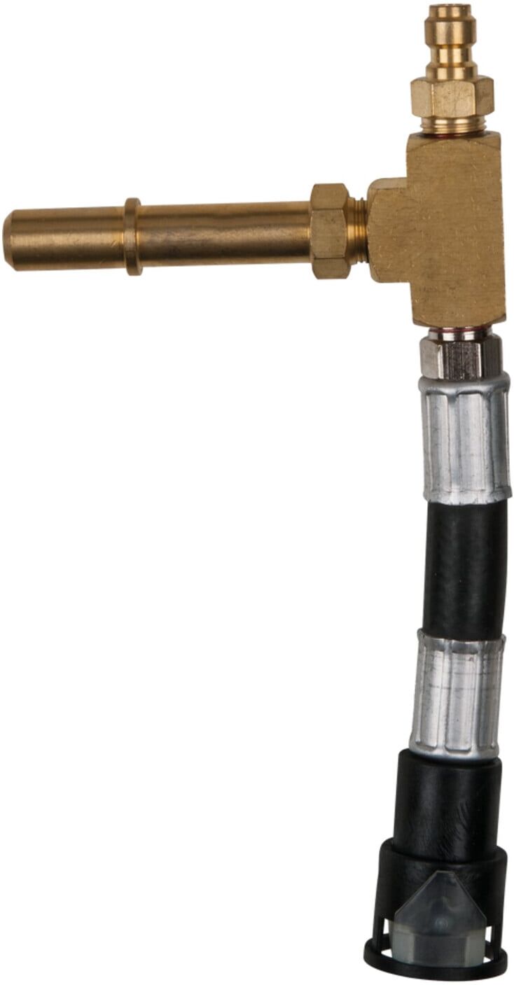 KS Tools Manometer-Anschlussschlauch mit 1/4" Schlauchanschluss inklusive Druckablassventil transparenten Schlauch (150.2366)