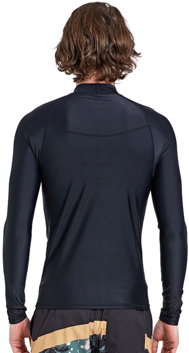 INF Langarm Rash-Guard Schwimmshirt – schnelltrocknendes Nylon82%+Spandex18% mit Sonnenschutz und schlanker Passform XXL Schwarz