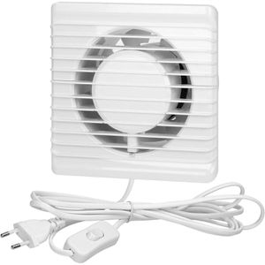 Virone Badlüfter BF-100/PS, Ø 100 mm, 8 Watt, mit Netzstecker & Schnurschalter