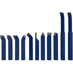 Drehmeißel-Set 11-teilig mit Hartmetallplatten P30, DIN 4976, 14 mm