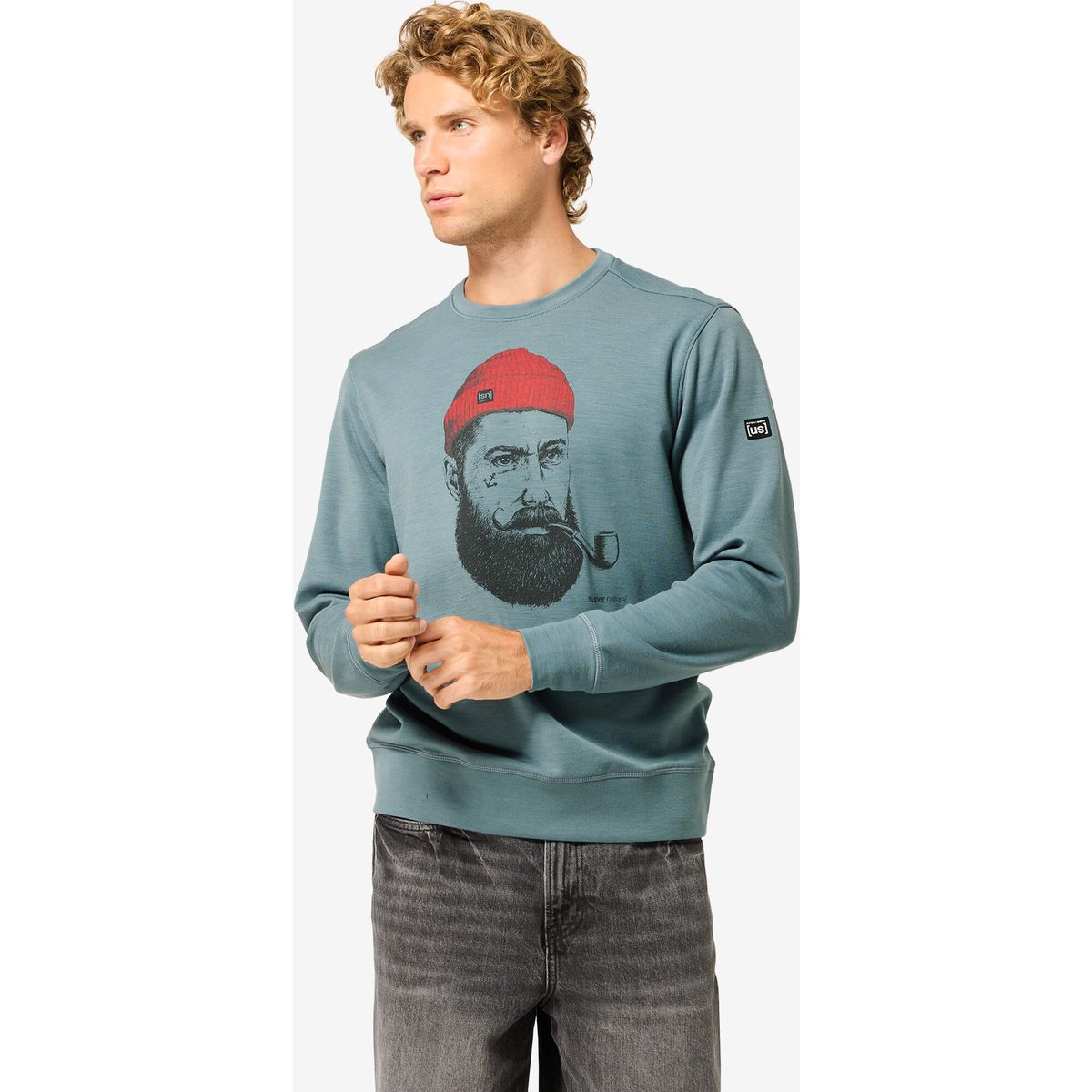 Super.Natural M SN Sailor Crew stormy weather/dark shadow/high risk red (55J) L SNM02144055JL
