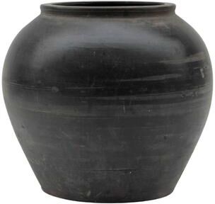"Artissance Approx 17"" Extra Large Vintage Charcoal/ Gray Pottery Pot (Size & Finish Vary)"