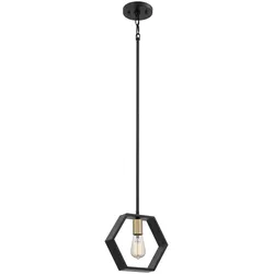 Elstead Lighting Bismarck Mini Pendelleuchte E27 Schwarz