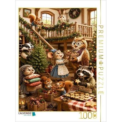 CALVENDO Puzzle Weihnachten im Waldhotel | 1000 Teile Lege-Größe 64x48cm Foto-Puzzle für glückliche Stunden