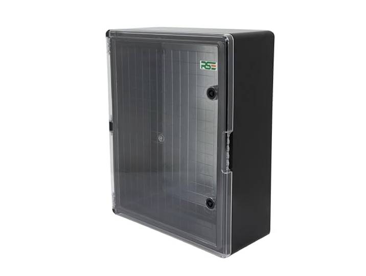 RSE ABS Kunststoff-Gehäuse, IP65, Wandschrank, Industriegehäuse, Leergehäuse, schwarz, Montageplatte, Verriegelung 600x800x260mm