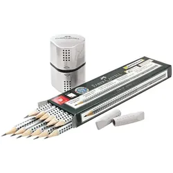 Faber-Castell Bleistift-Set »GRIP 2001« HB silber