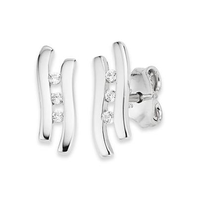 Paar Ohrstecker BRUNO BANANI "Schmuck Geschenk Silber 925 Ohrschmuck Ohrringe Glitzerstein", bunt (silberfarben, weiß, kristallweiß), Ohrringe, Damen, Silber 925 (Sterlingsilber), mit Zirkonia (synth.)