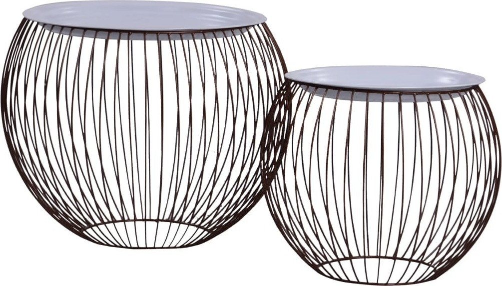 Syfax Set van 2 Goudkleurige Salontafels