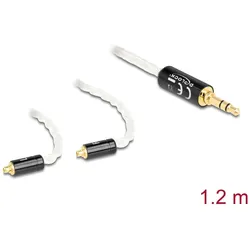 Delock Audio Kabel 3,5 mm 3 Pin Klinkenstecker zu 2 x MMCX Stecker 1,20 m