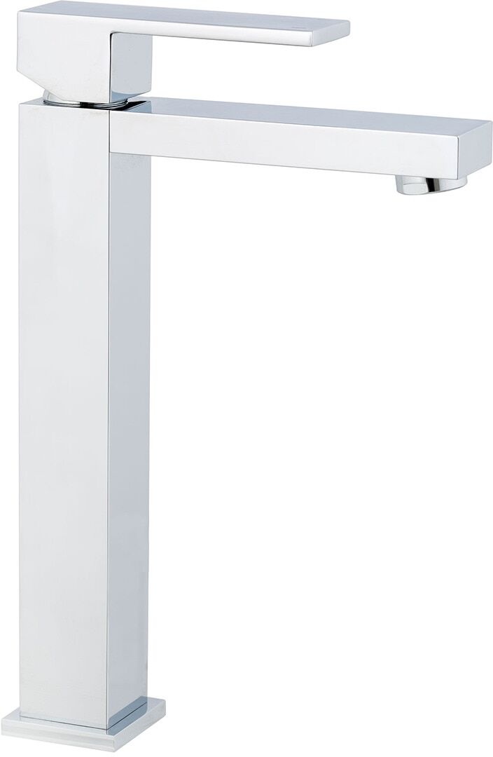 Grizasa Grifo monomando alto cuadrado para lavabo Tizziano . Cromo