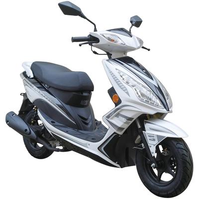Motorroller GT UNION "GT3 25", weiß (weiß, schwarz), Motorroller, 25 km/h, Luftgekühlter Motor, B:68cm H:105cm L:183cm