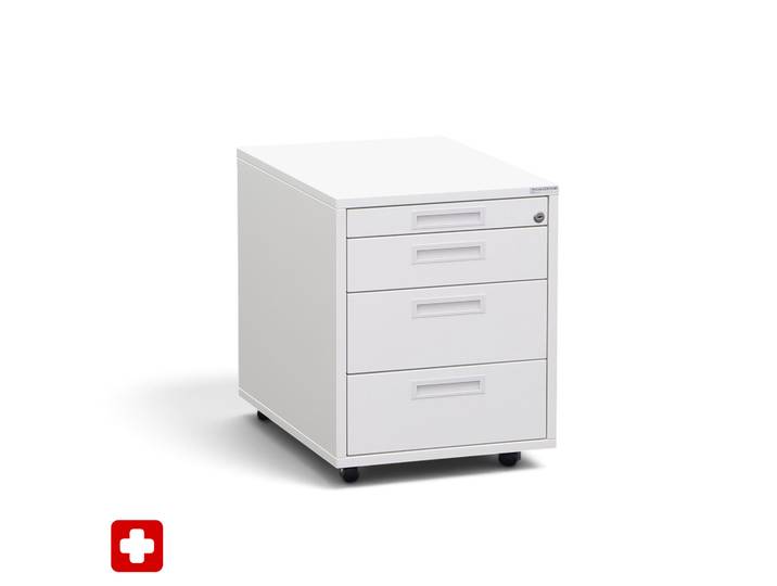 Rollcontainer Tradingzone Proline, Weiss, mit Schubladen, Neu – perfekt für modernes Büro