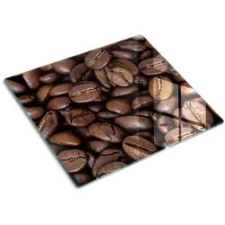 GLASPLATTE 60x52 cm Kaffeebohnen