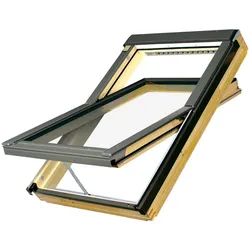 FAKRO Dachfenster FTU-V U3 Z-WAVE 78x140 weiß, Schwingfenster, ESG, PU-lackiert, elektrisch (Z-Wave)