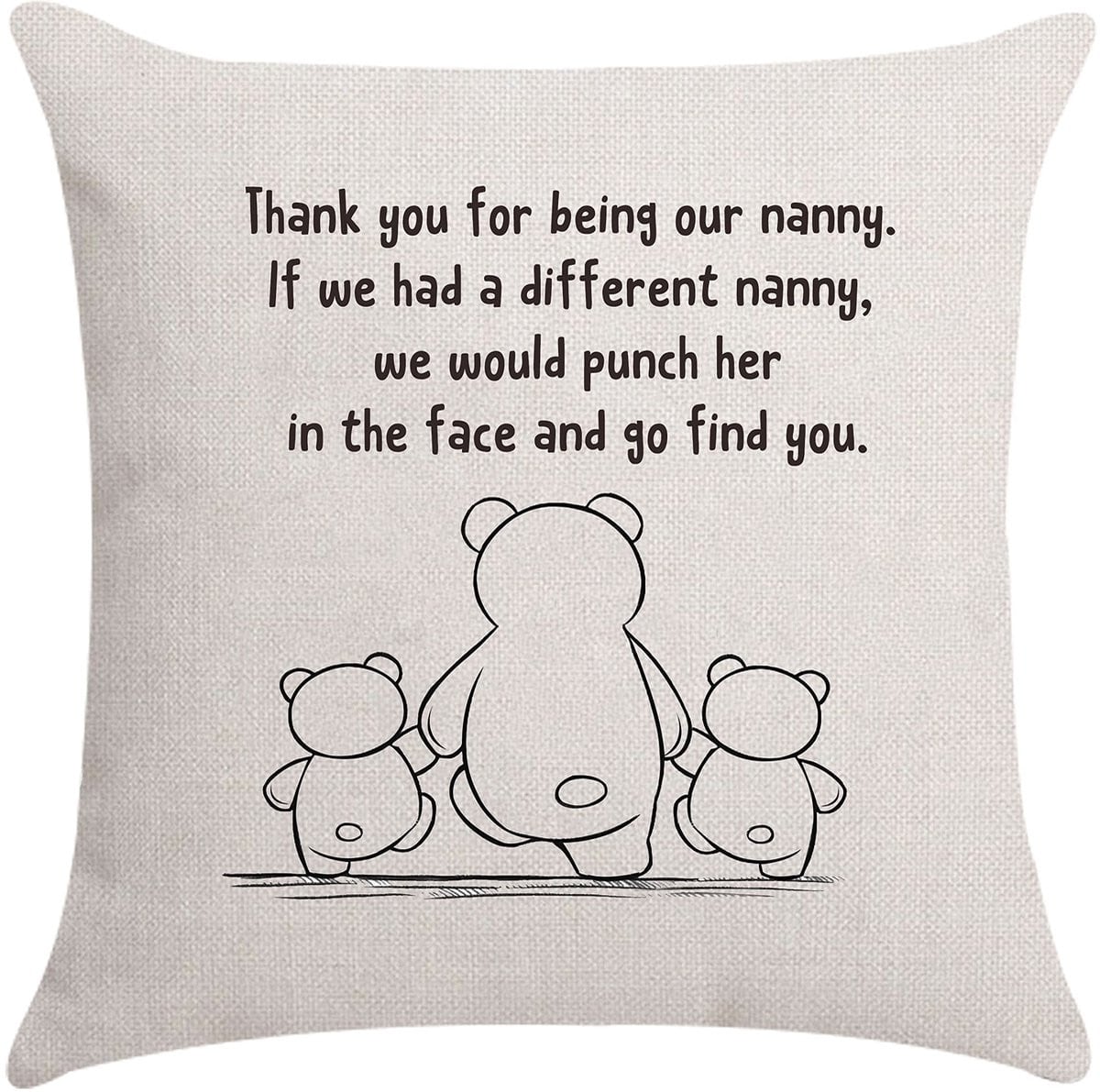 Dailygoods Kussenhoes Nanny/Nana/Oma Decoratief Ontwerp