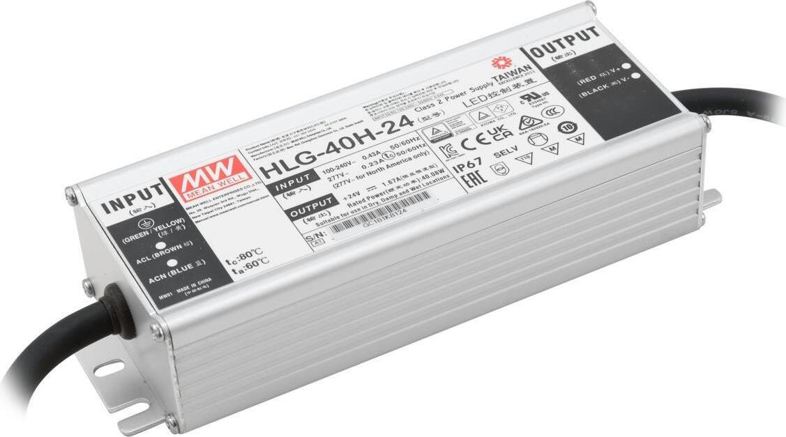 Mean Well LED-voeding 40W 24V IP67 51405000