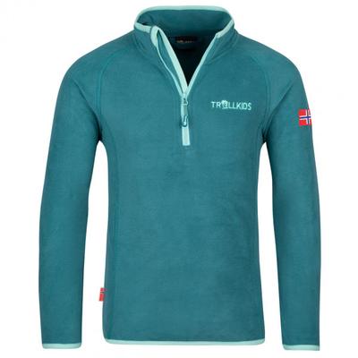 Trollkids - Kid's Nordland Half Zip - Fleecepullover Gr 128 türkis
