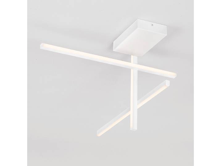 Plafonnier Anga 51 x 51 x 31cm Blanc/Blanc Matériau : Métal, Matière plastique Surface en métal : Laqué Type de matière synthétique : Verre