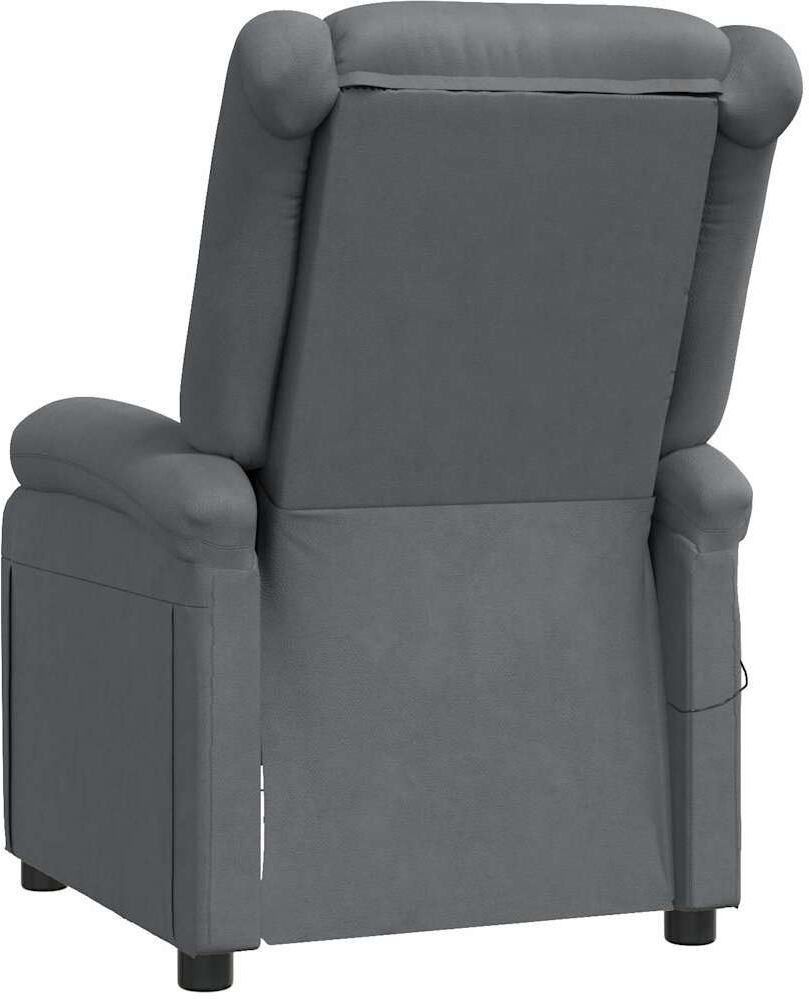 vidaXL Fauteuil de massage Anthracite Similicuir