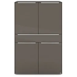 set one by Musterring Highboard Reno Glas Grau Anthrazit