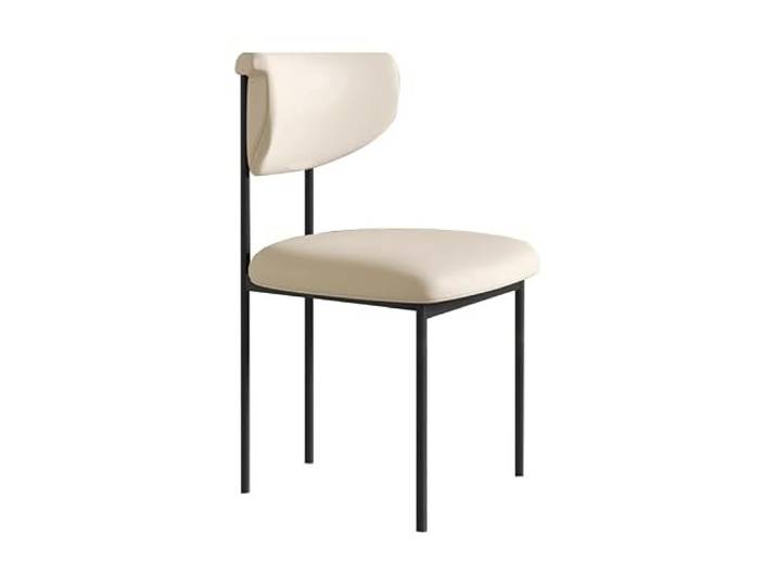 DIANXI Lounge-Sessel Französischer Esszimmerstuhl im Creme-Stil, minimalistisches Modell, Italienischer moderner minimalistischer Home-Esstisch mit weißen Stühlen