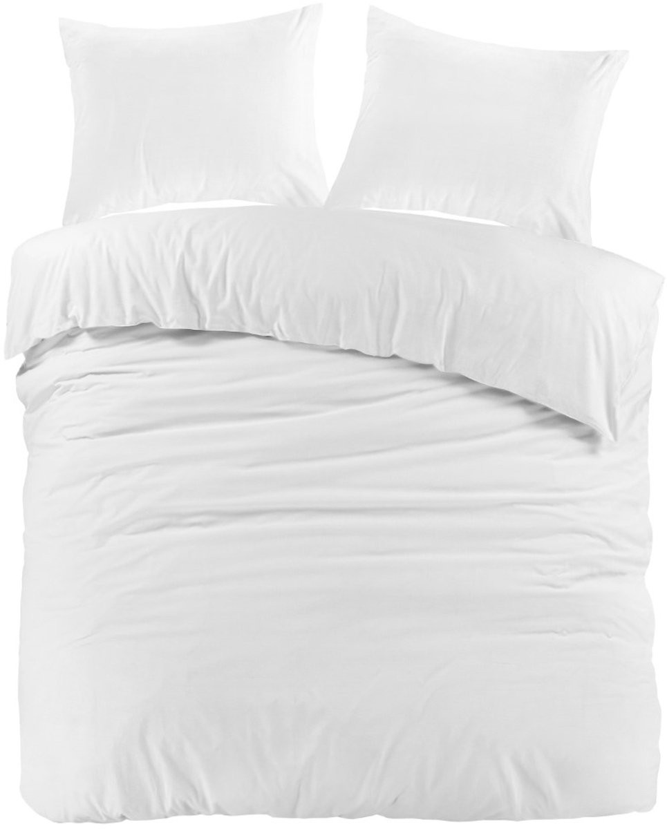 Droomtextiel Mendez Dekbedovertrek Flanel Wit - 200 x 220 cm