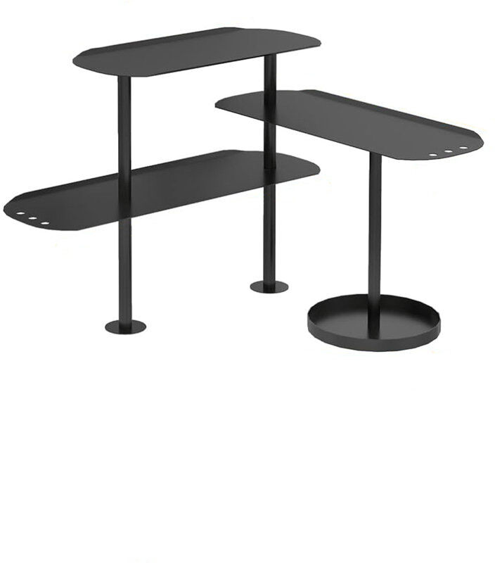 Metro Metal Desk Organiser Black 33cm H X 70cm W X 16cm D