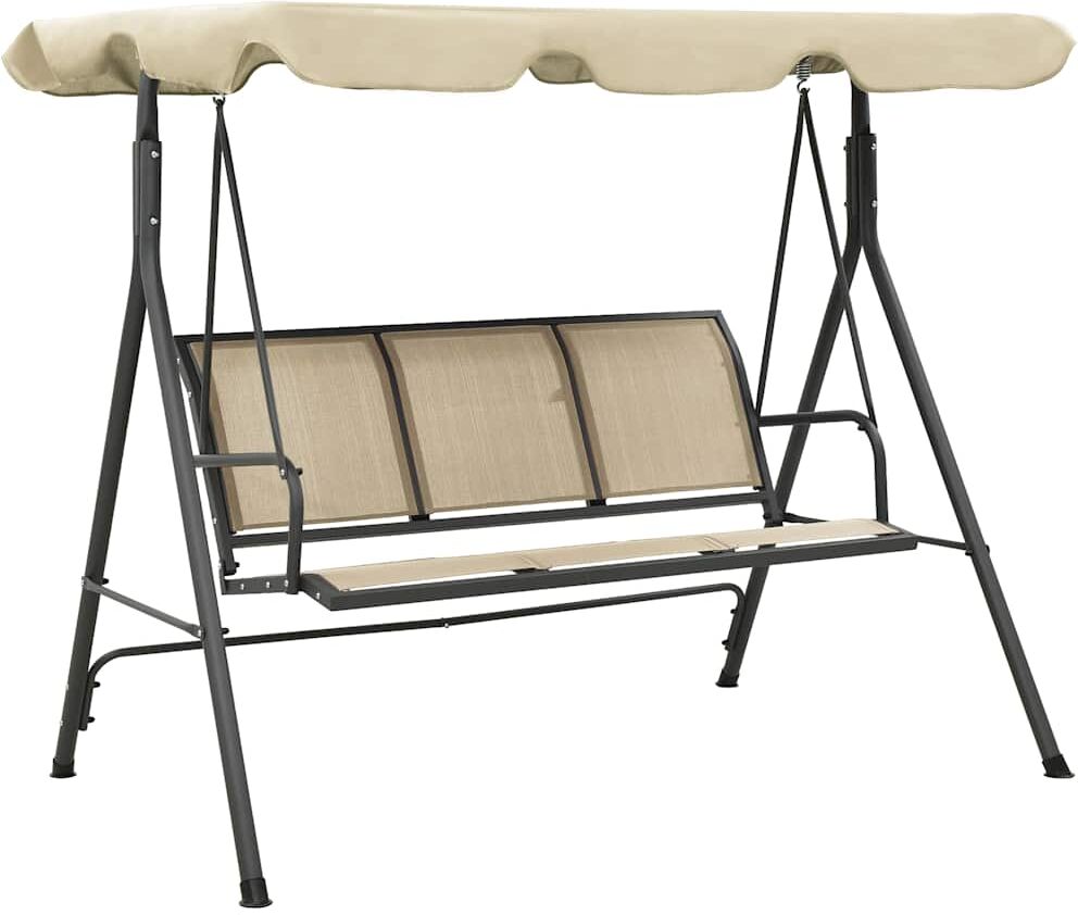 vidaXL Balancelle de jardin avec baldaquin Anthracite et sable