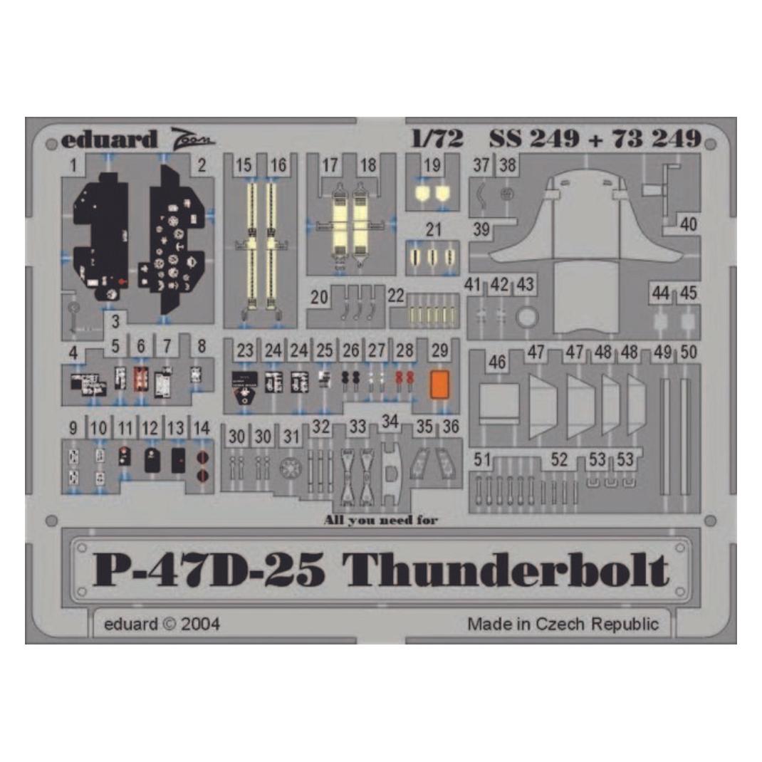 Eduard P-47D-25 Thunderbolt (SS249)