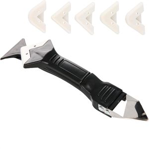 Böttcher-AG Fugenmesser 3in1 Set, 6-teilig, mit 5 Adapter, aus Kunststoff, für Silikonfugen