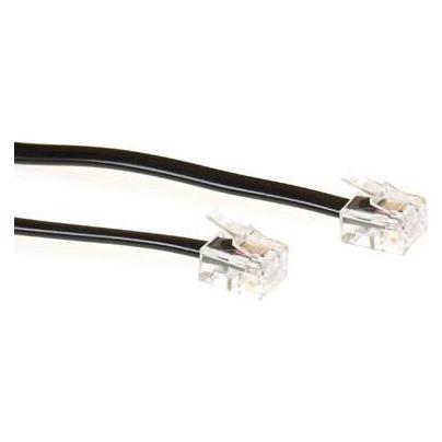 ACT Modular telephone cable RJ-11/RJ-11 3m Schwarz Telefonkabel (TD5503)