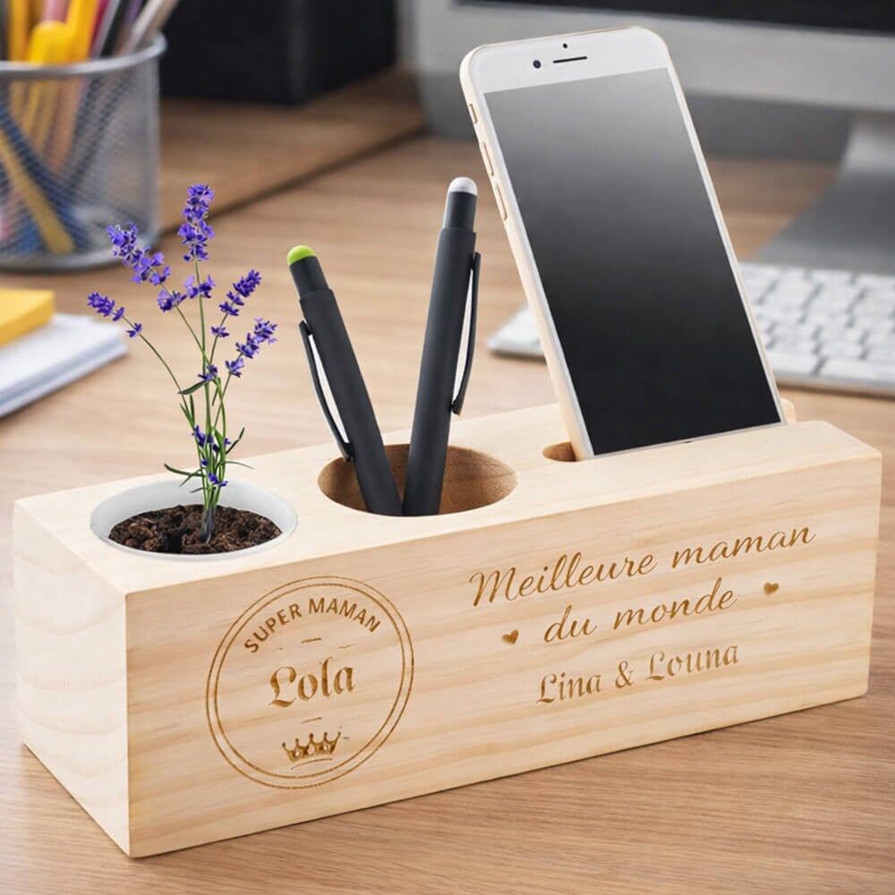 Ocadeau Station bureau bois maman