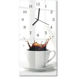 WANDUHR aus Glas 30x60 cm - Kaffee