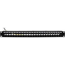 Televes Frontblende 1HE m,Kabelhalte UFB24RJ-A