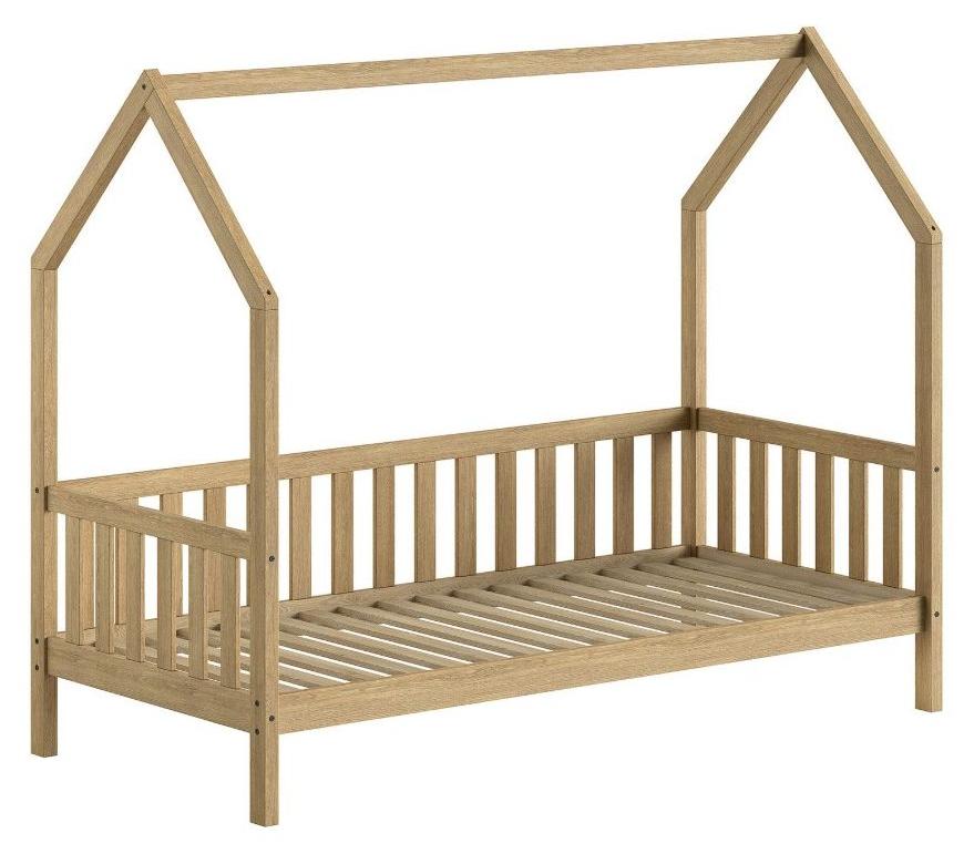 Vipack Hochbett aus massiver Eiche 90 x 200 cm
