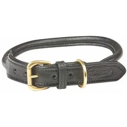 Weatherbeeta Hundehalsband aus gerolltem Leder (XL, Hund), Halsband + Leine