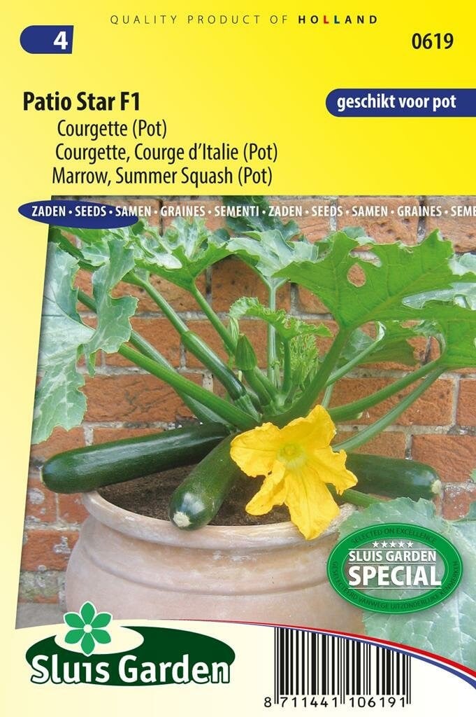 Sluis Garden Courgette Patio Star F1 zaden