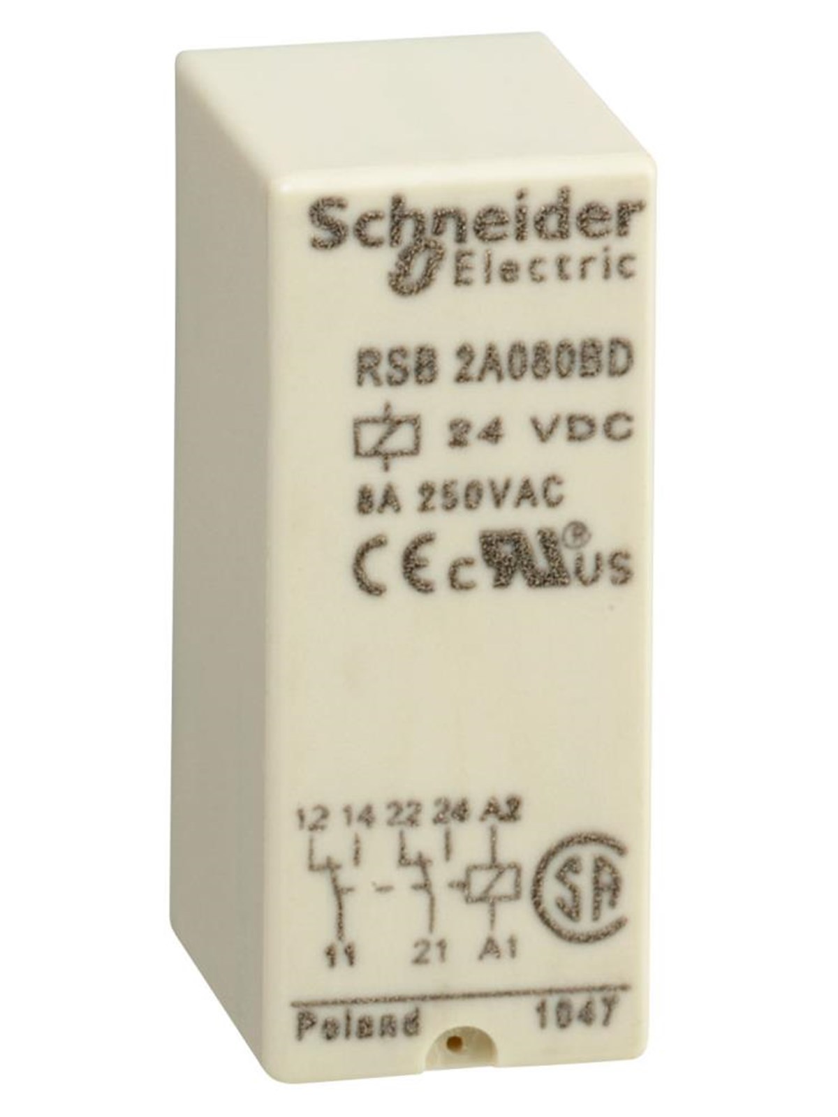 Schneider Electric Relay+socket.2co.24vdc