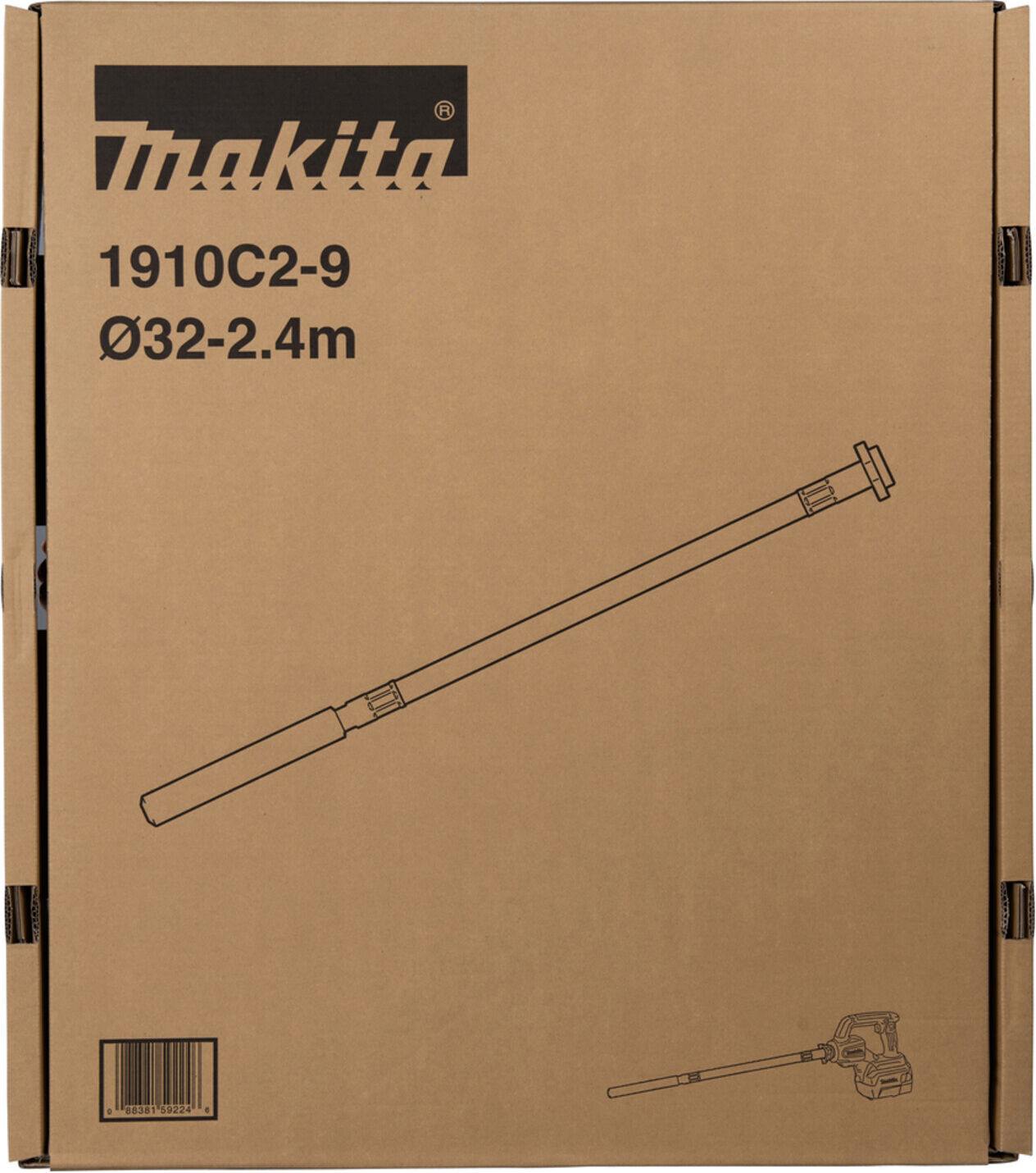 Makita 1910C2-9 Verdichtervorsatz 32x2400mm für Betonarbeiten)
