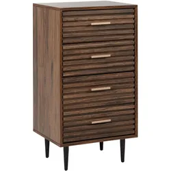 KOMMODE mit 4 Schubladen Dunkelbraun Keith