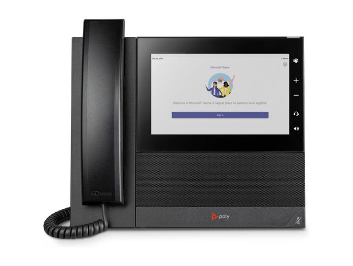 HP Poly Téléphone multimédia professionnel Poly CCX 600 pour Microsoft Teams et compatible PoE, Téléphone IP, Noir, Combiné filaire, Sur bureau/mural,