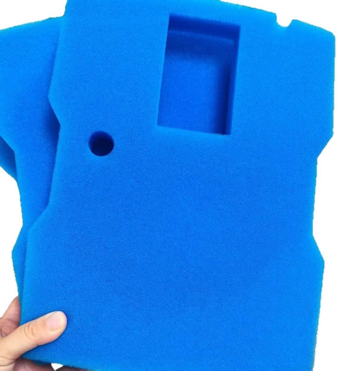 INF 4er-Set Teichfilter-Ersatzschwamm — Hochdichte PU-blaue Pads, Passt für die meisten All-in-One-Teichfilter und