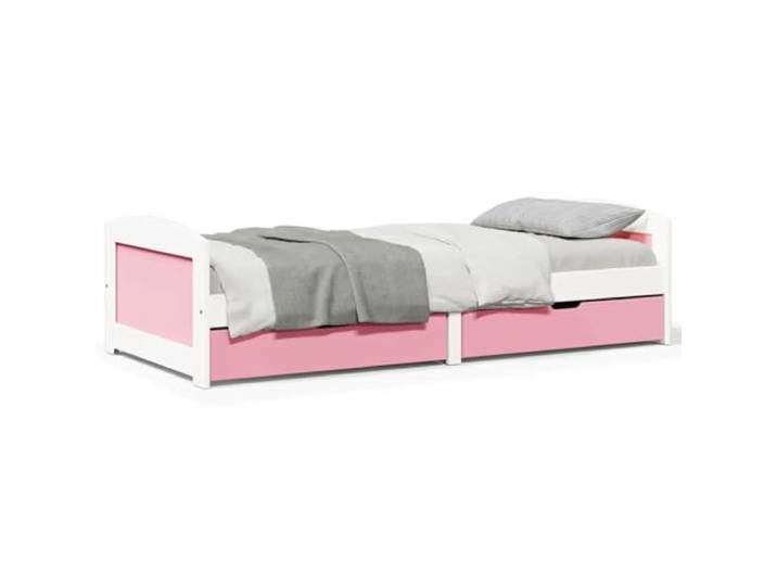 RJPLMFV Tagesbett, Kiefernholz, massiv, 90 x 200 cm, Weiß, mit 2 Schubladen Multifunktionales Schlafsofa, Lattenrost, integrierte Aufbewahrung, ohne Matratze