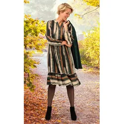 Viskose-Kleid in Muster sand in Größe 52 von DW-Shop, Sand, 52