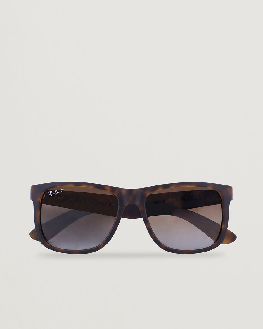 Ray-Ban 0RB4165 Justin Polarized Wayfarer Sunglasses Havana/Brown men One size Brun