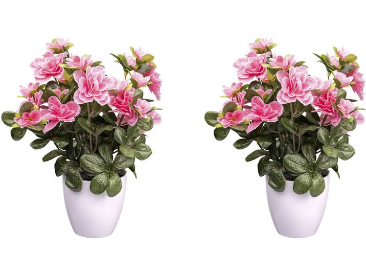 Kunstblume CREATIV GREEN Azalee , rosa, H:26cm Ø:20cm, Polyester, Kunstpflanzen, Kunstblume