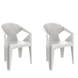 Sesseln Delta garbar Kunststoff Weiß (2er Set)