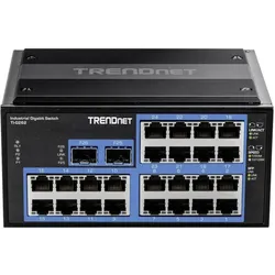 Trendnet 26-Port Hardened Industrial Gigabit Din-Rail Switch (26 Ports), Netzwerk Switch, Schwarz