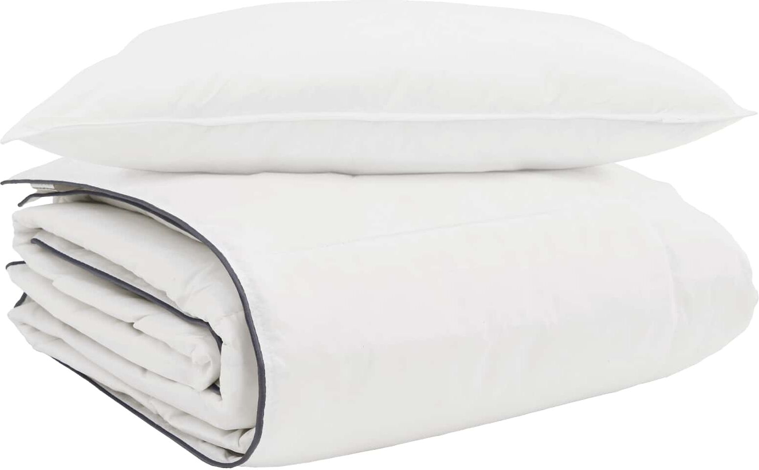 vidaXL Duvet d'hiver avec oreiller 2 pièces Blanc Plume de canard