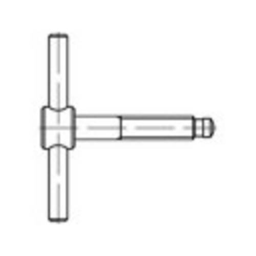 TOOLCRAFT 137851 Knebelschraube M12 70mm DIN 6304 Stahl brüniert 1St.